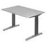 Bureau réglable en hauteur XTRA XB 12 GC en gris avec piètement en T de hjh OFFICE PRO