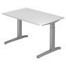 Bureau réglable en hauteur XTRA XB 12 SS en blanc avec piètement gris de hjh OFFICE PRO