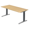 Bureau réglable en hauteur XTRA XB 19 GC en érable avec pieds gris foncé de hjh OFFICE PRO
