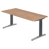 Bureau réglable en hauteur XTRA XB 19 GC aspect noyer avec structure anthracite de hjh OFFICE PRO