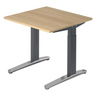 Bureau réglable en hauteur XTRA XB 8 GC aspect chêne avec pieds foncés de hjh OFFICE PRO