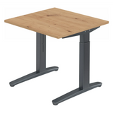 Bureau réglable en hauteur XTRA XB 8 GG avec plateau en chêne noueux et pieds gris de hjh OFFICE PRO