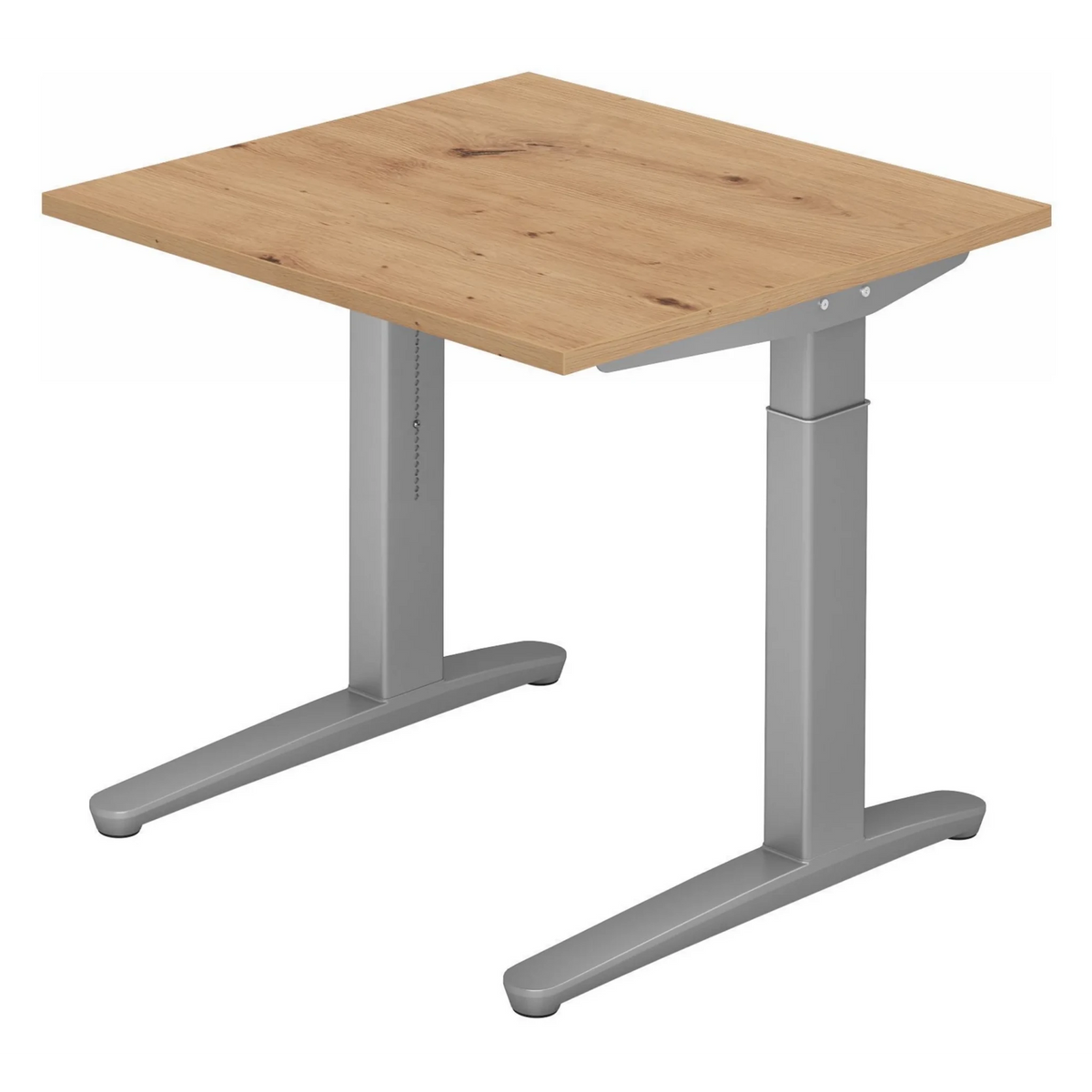 Bureau réglable en hauteur XTRA XB 8 SS avec plateau en chêne rustique et structure grise de hjh OFFICE PRO