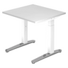 Bureau réglable en hauteur XTRA XB 8 WC en blanc avec plateau carré de hjh OFFICE PRO