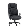 Siège pivotant XXL Pullmann Gen2 en similicuir noir avec surpiqûres en diamant et accoudoirs de hjh OFFICE