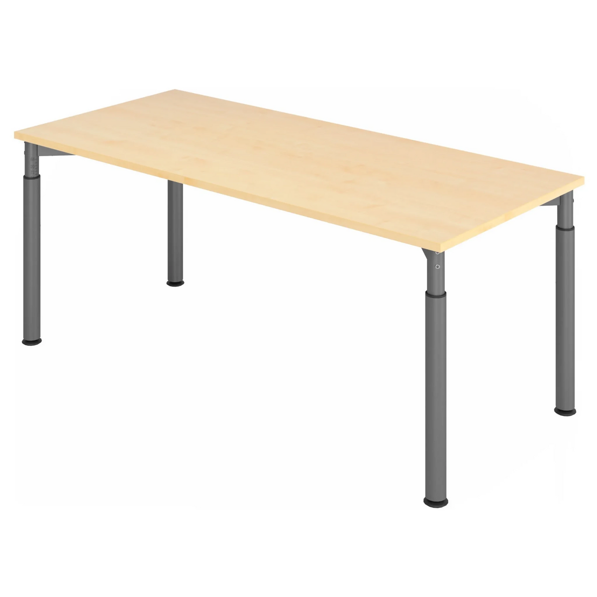 Bureau réglable en hauteur YAMA 19 G aspect érable avec pieds graphite de hjh OFFICE PRO