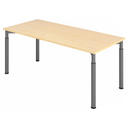 Bureau réglable en hauteur YAMA 19 G aspect érable avec pieds graphite de hjh OFFICE PRO