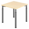 Bureau réglable en hauteur YAMA 8 G en érable et graphite avec plateau carré de hjh OFFICE PRO