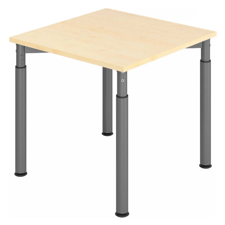 Bureau réglable en hauteur YAMA 8 G en érable et graphite avec plateau carré de hjh OFFICE PRO