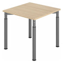 Bureau réglable en hauteur YAMA 8 G en chêne avec pieds graphite de hjh OFFICE PRO