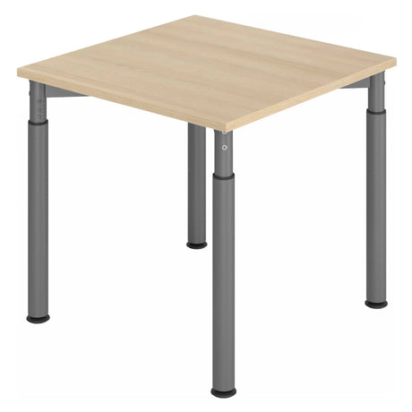 Bureau réglable en hauteur YAMA 8 G en chêne avec pieds graphite de hjh OFFICE PRO
