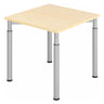 Bureau réglable en hauteur YAMA 8 S aspect érable avec pieds argentés de hjh OFFICE PRO