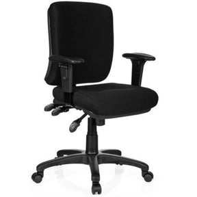 Siège de bureau de qualité professionnelle ZENIT BASE noir avec accoudoirs et piètement à roulettes de hjh OFFICE