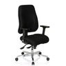 Siège de bureau de qualité professionnelle ZENIT COMFORT noir avec accoudoirs et base brillante de hjh OFFICE