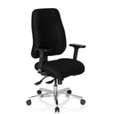 Siège de bureau de qualité professionnelle ZENIT COMFORT noir avec accoudoirs et base brillante de hjh OFFICE