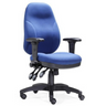 Siège de bureau de qualité professionnelle ZENIT PRO avec revêtement en tissu bleu, accoudoirs réglables et pied en étoile noir de hjh OFFICE