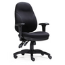 Siège de bureau de qualité professionnelle ZENIT PRO avec revêtement en tissu noir, accoudoirs et pied à roulettes de hjh OFFICE