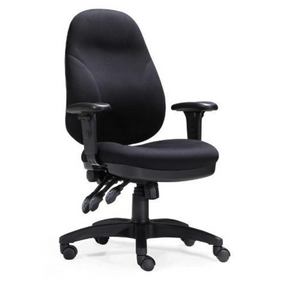 Siège de bureau de qualité professionnelle ZENIT PRO avec revêtement en tissu noir, accoudoirs et pied à roulettes de hjh OFFICE