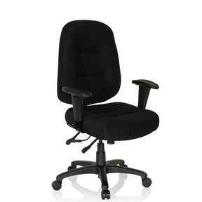 Siège de bureau de qualité professionnelle ZENIT XXL noir avec rembourrage et accoudoirs de hjh OFFICE