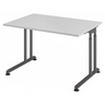 Bureau réglable en hauteur ZENO 12 G en gris et graphite avec piètement en T de hjh OFFICE PRO