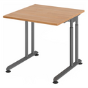 Bureau réglable en hauteur ZENO 8 G avec plateau en noyer et structure graphite de hjh OFFICE PRO