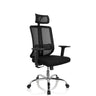 Siège de bureau à domicile ZH 200 noir avec dossier en maille et appui-tête de hjh OFFICE